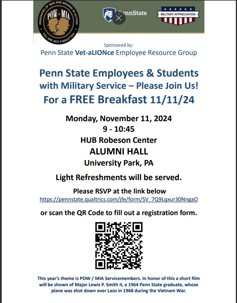 Penn State Student Veterans tweet media