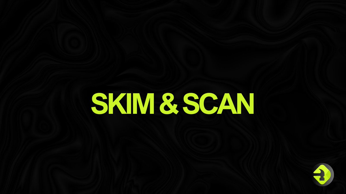 SKIM &amp; SCAN

Did you know most people skim and scan posts on social media?

👉 Research shows that 55% of visitors spend less than 15 seconds on any given page, and only 16% actually read word-for-word! 

Scannable, bolded, or highlighted content grabs attention fast. 

Studies