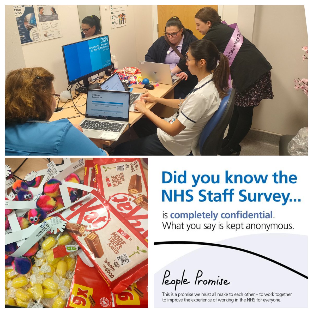 Priscilla Handley (Cilla) (@lily_o_lily) on Twitter photo NSS24 Campaign UHNM <a href="/uhnmolderadults/">Older Adults UHNM</a> <a href="/LeeAnnBoardman2/">Lee-Ann Boardman</a> <a href="/juliecumbo/">Julie Cumberlidge</a> thanks for today's invite to join you in supporting colleagues (within your ward teams) by providing time and extra IT access to participate in this year's survey 🔎✉️✅ KitKats and freebies too 🙂 NSS24 Campaign UHNM <a href="/uhnmolderadults/">Older Adults UHNM</a> <a href="/LeeAnnBoardman2/">Lee-Ann Boardman</a> <a href="/juliecumbo/">Julie Cumberlidge</a> thanks for today's invite to join you in supporting colleagues (within your ward teams) by providing time and extra IT access to participate in this year's survey 🔎✉️✅ KitKats and freebies too 🙂