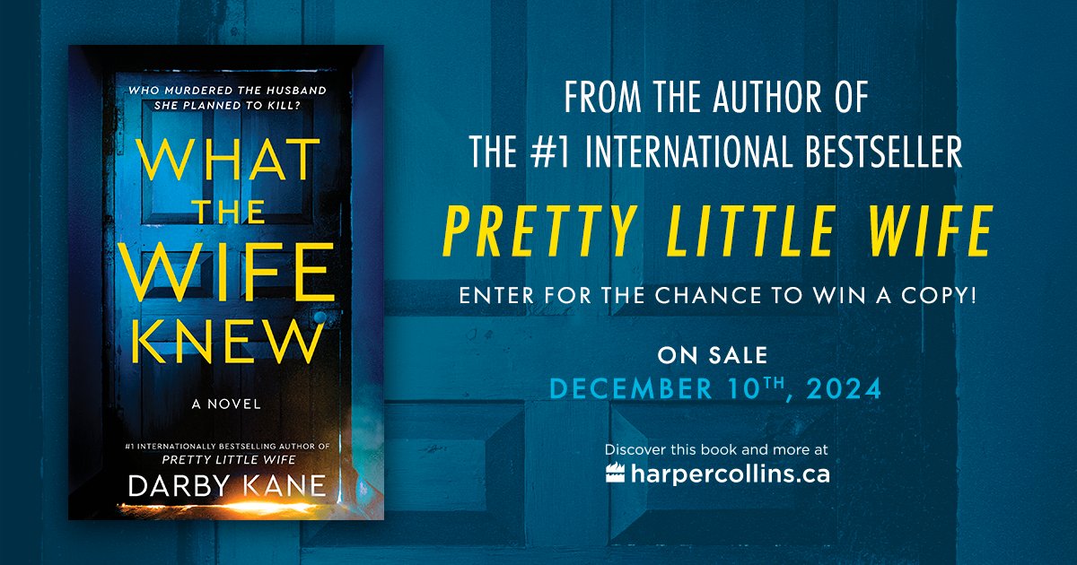 HarperCollinsCa's tweet photo. On December 10th @helenkaydimon returns with a domestic thriller about a wife wondering who tried to kill her husband twice… because that was supposed to be her job 🔪 #StartReading #WhatTheWifeKnew and enter for a chance to win an early copy here: https://t.co/sqhOK7AGJX https://t.co/S9foTgXfFM