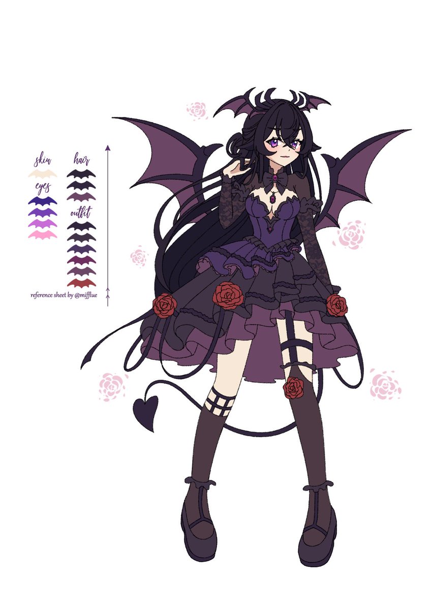 going to be more active on twitter!! wanted to share my reference art for my new model 🦇

by: <a href="/mifflue/">Mifflue Azuna 🍡🎀 Project Orbit</a> 🌟

#vtuber #VtuberDebut