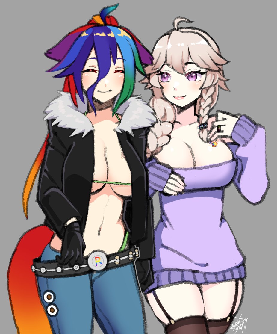 Going out on a date with Andis~ 🌈💜
Rare wholesome art post 😅