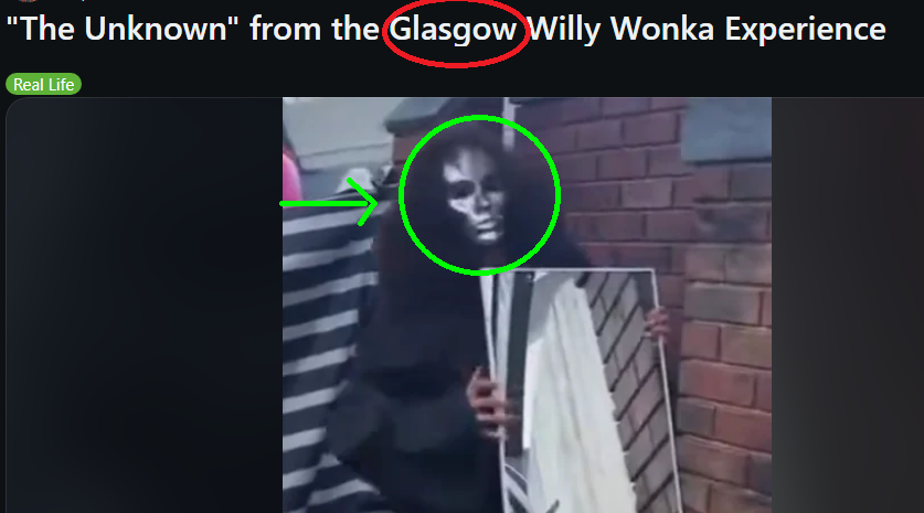 thebabyleon's tweet photo. NO FUCKING WAY Taurie Cain was The Scottish Unknown from the willy wonka experience. IM LITERALLY SHAKING https://t.co/3dY2ceR8Ci