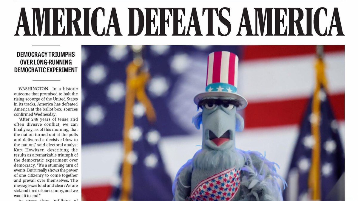 on request of my friends, who didn’t much want to look at his face, I made a *slight* edit to your cover— hope it’s OK 🤞  doing shit like this is all I’ve got right this second, &amp; it’s definitely a moment by moment kind of day <a href="/TheOnion/">The Onion</a>