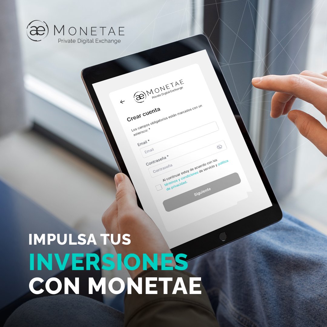 Impulsa tus inversiones en #Monetae y regístrate para descubrir todas las funcionalidades que contamos en nuestra plataforma. Regístrate en plataforma.monetae.io.

#ActivosDigitales #OTC #OfertaPública