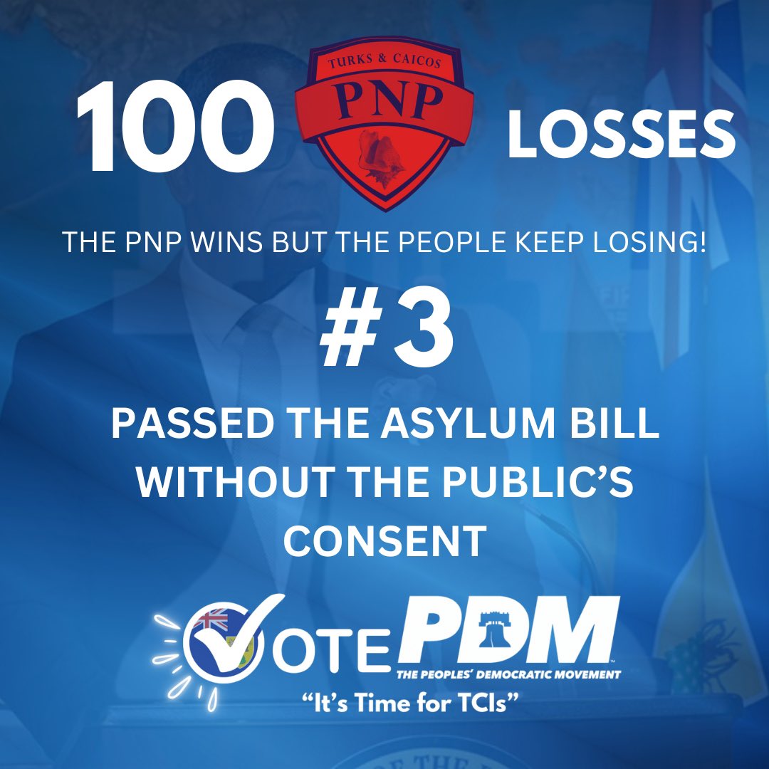 PDM_TCI's tweet photo. A government that don’t talk to they people can’t be for the people. VOTE PDM 💙🔔 https://t.co/gVWNc3iP7N