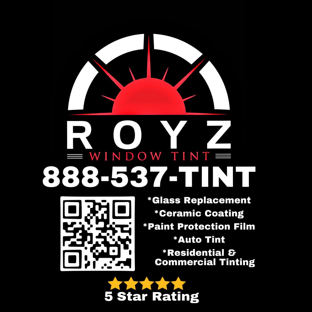 ROYZWINDOWTINT's tweet image. You deserve the #Best ! 
Why settle for cheap film that you have no idea what brand it is. 
We carry #llumar #Window Tint. 
#1 choice of #Car #Enthusiast  
⭐️⭐️⭐️⭐️⭐️