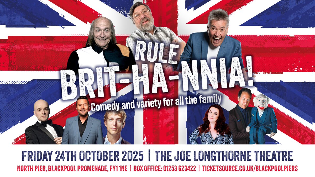 Fri 24th Oct 2025 at the Joe Longthorne Theatre in Blackpool. Come &amp; see this cracking line up of comedy &amp; variety.

RICKY TOMLINSON, MICK MILLER, BILLY PEARCE, STEVE HEWLETT, JON UDRY, SIOBHAN PHILLIPS, JACK LAND NOBLE &amp; ME!

BOOK YOUR TICKETS HERE 🎟️ 
ticketsource.co.uk/whats-on/black…
