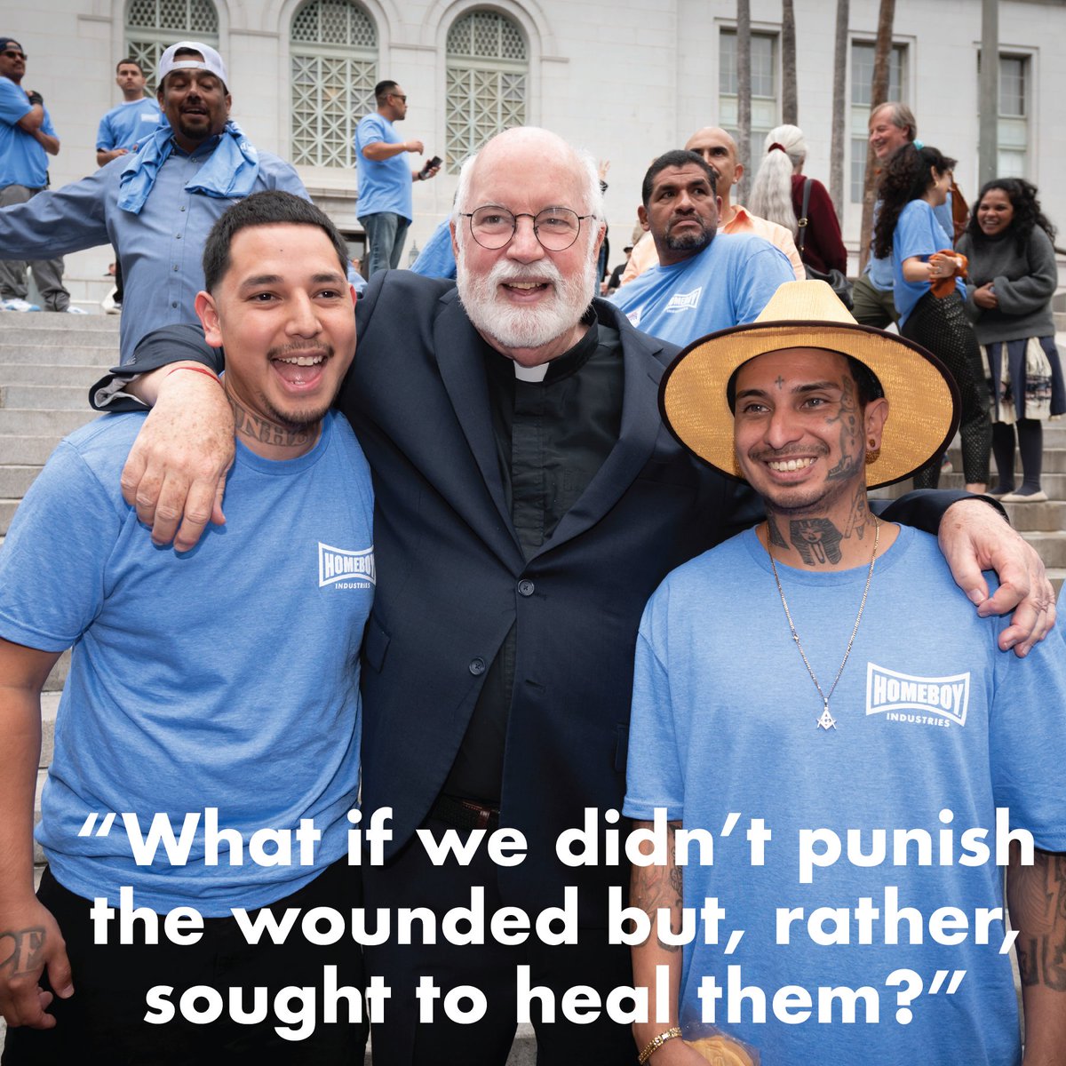HomeboyInd's tweet photo. “What if we didn’t punish the wounded but, rather, sought to heal them? In American society, we are faced with broken people, and we have chosen to build prisons to accommodate them. What if we did the reverse?" - an excerpt from Fr. Greg’s newest book CHERISHED BELONGING out now https://t.co/PPwl2yBVqO
