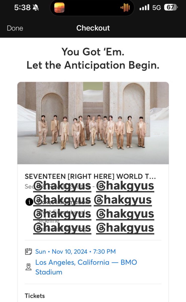 hakgyus's tweet photo. ‼️WTS‼️

@haownu and i have 2 tickets for D2 of svt at BMO! we’re selling for less than “face value” (they’re official platinum) just need them gone! 

sunday, nov 10th
sec 128 row D
dm with any questions💌

#SVT_RIGHT_HERE_WORLDTOUR 
#SVT_RIGHT_HERE_IN_US
#SVT_RIGHT_HERE_IN_LA https://t.co/eWwYgODyvI