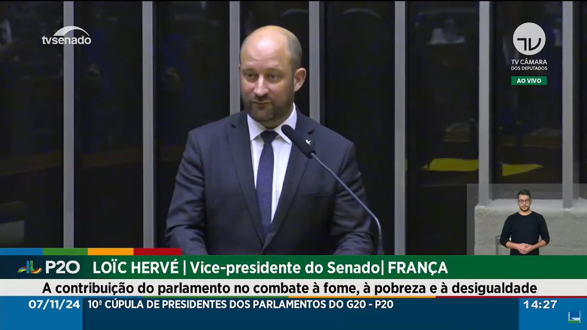 tvcamara's tweet photo. Sessão de Trabalho | Representante da França fala sobre a importância das políticas de segurança alimentar e incentivo à agricultura sustentável.
#P20Summit #P20Brasil #ParlamentosG20 #G20 #G20Brasil #P20 https://t.co/vjEDMMQVOR