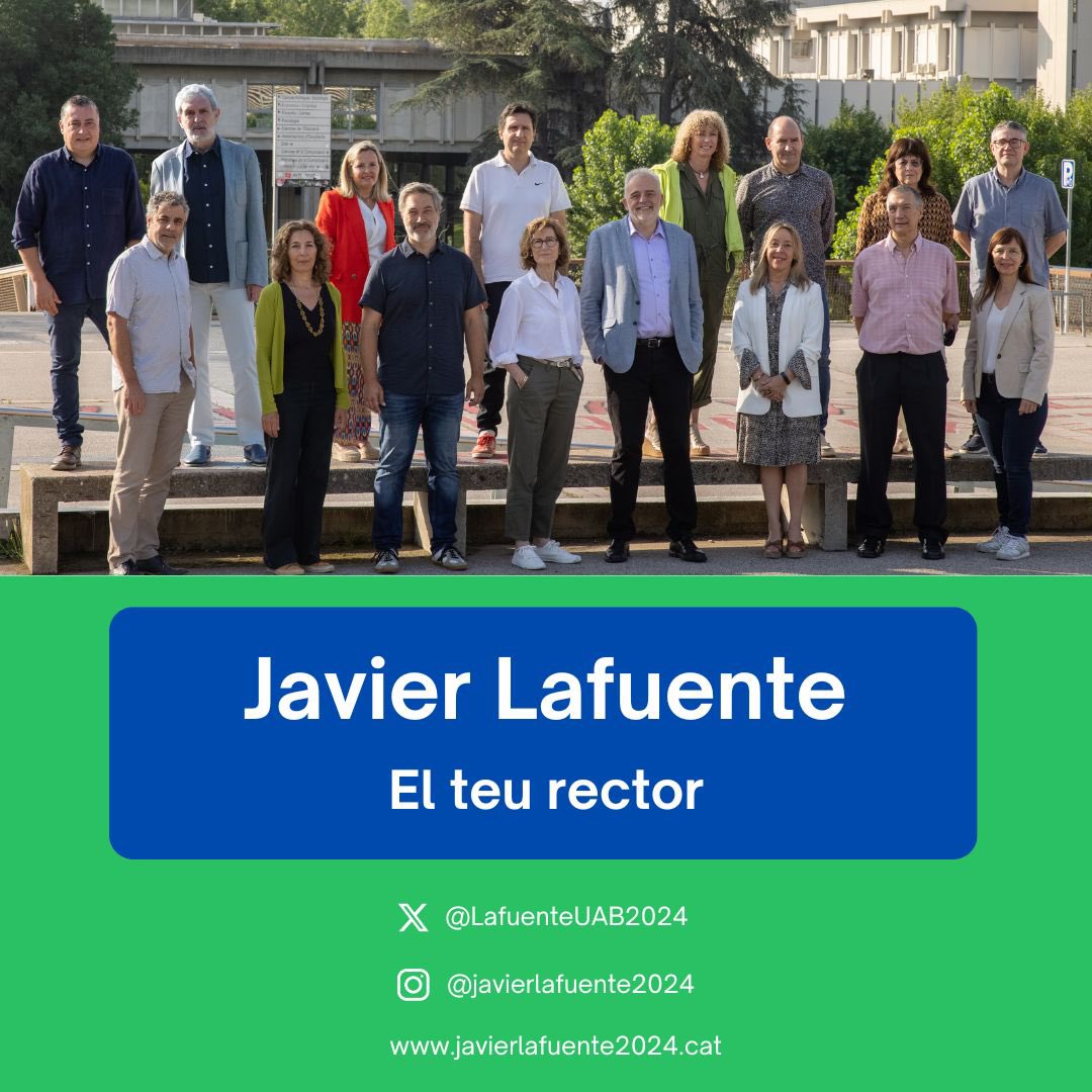Moltes gràcies a totes les persones que ens heu renovat la confiança i a tota la comunitat UAB per la participació en aquestes eleccions. 

Se’ns obre una nova etapa de treball i il·lusió en què treballarem per fer créixer encara més la <a href="/UABBarcelona/">Universitat Autònoma de Barcelona</a>, potenciant la recerca i la
