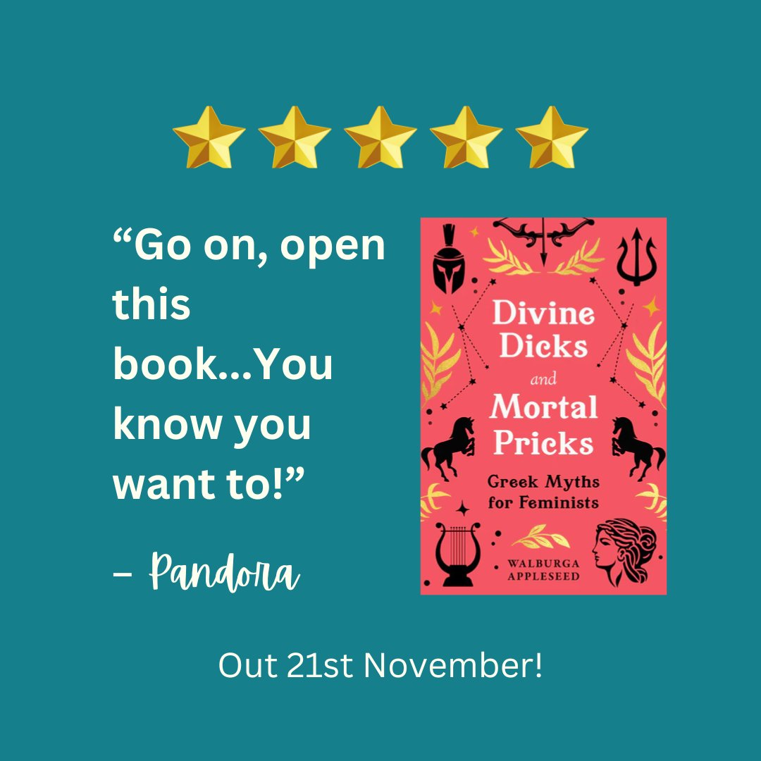 OMG the first five-star review is in, and by none other than PANDORA from Milton Keynes!!!! 🥳🥰😎

Follow Pandora's lead and pre-order at your favourite bookshop! You won’t regret it, honest. 😇
<a href="/HQstories/">HQ Stories</a> <a href="/Marleigh_Jean/">Marleigh Price</a> <a href="/MsLisaMilton/">Lisa Milton</a> 

#greekmyths #giftbooks