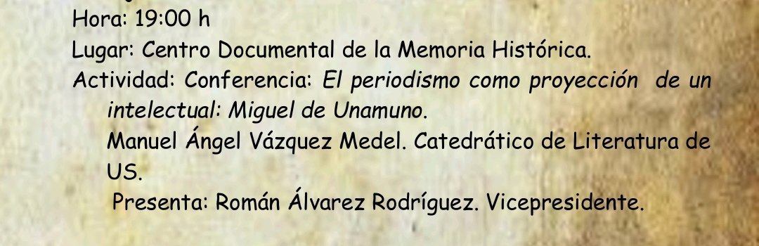 SALAMANCA: 20 Y 21 DE NOVIEMBRE.
Cuenta atrás para dos actos muy importantes para mí: presentación de mi libro de poemas "Mágico poder" el 20, y Conferencia sobre Unamuno el 21.
Me encantaría poder abrazar a mis amigos de Salamanca en alguna de las dos actividades.