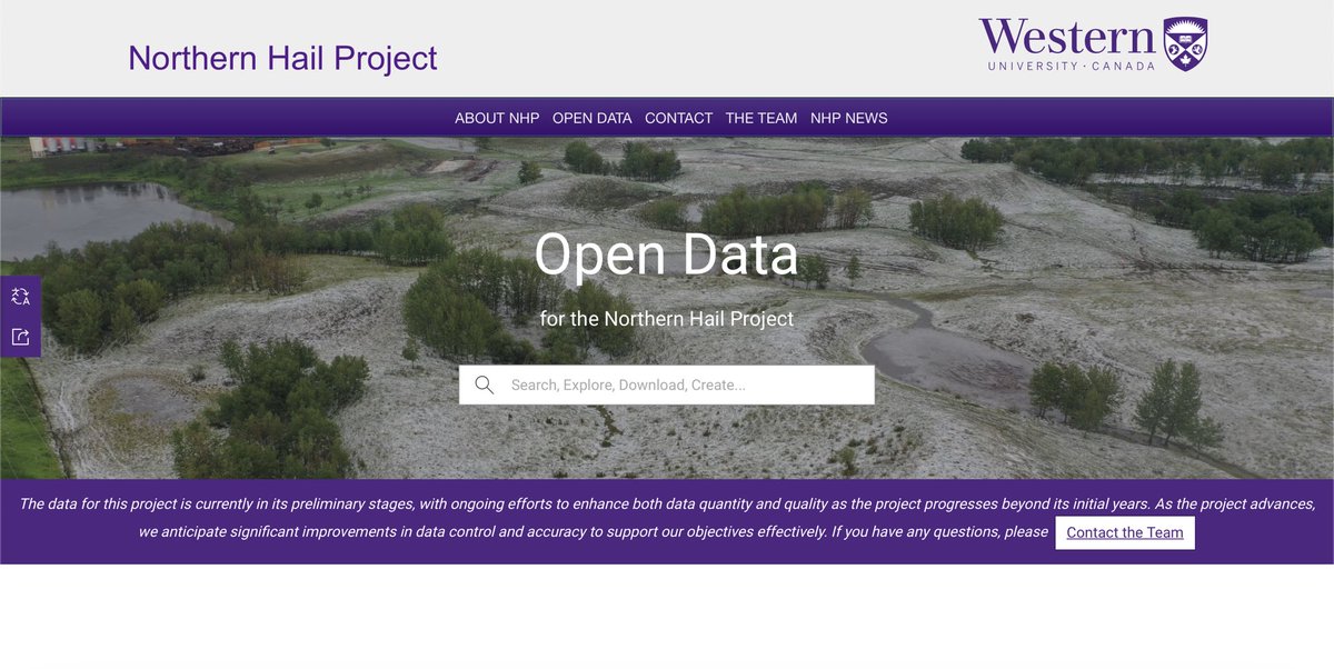 With another week comes another exciting announcement from the NHP🌩️ Our Open Data Site has officially launched! Here, you can explore and download data from our field operations and surveys. Access the Open Data Site from the top banner of our main page, uwo.ca/nhp