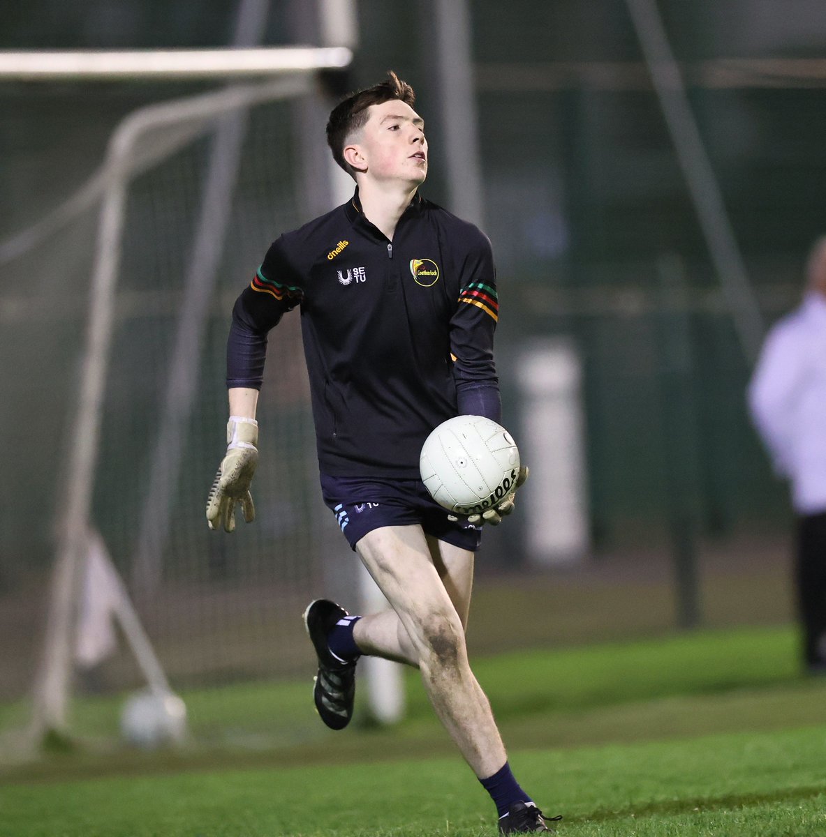 pgahern's tweet photo. Great to see Myshall clubman Kyle Foley playing football in the goals last night for SETU Waterford against SETU Carlow. A fine goalman he is too as the last pic shows him diving and saving brilliantly.@Carlow_GAA @Natsport @TheLeftWingBack @NaomhEoin_GAA https://t.co/80sGmZnh1h