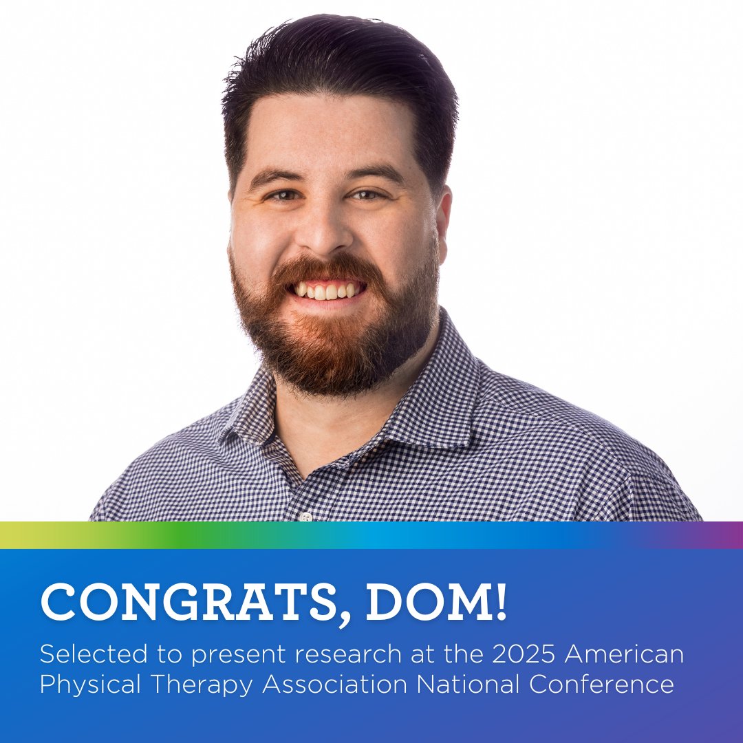Congratulations to Lead Therapist Dominic Ilardi from our Millard location! His research on measuring quad strength after knee injuries has been selected for presentation at the 2025 @APTAtweets National Conference in Houston, Texas.