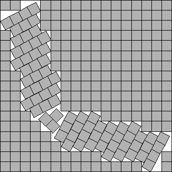 A simple explanation for why optimal packing of squares gives rise to "weird" solutions like this one:

If they could, all the squares would naturally form a regular lattice or grid. Yes, this arrangement may look random or chaotic at first glance, but there’s actually a deep