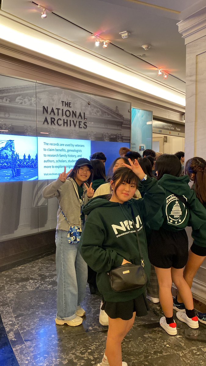 Bus 8 getting instructions at the National Archives as we get ready to explore the nation’s founding documents including the Constitution. #NoviDC2024