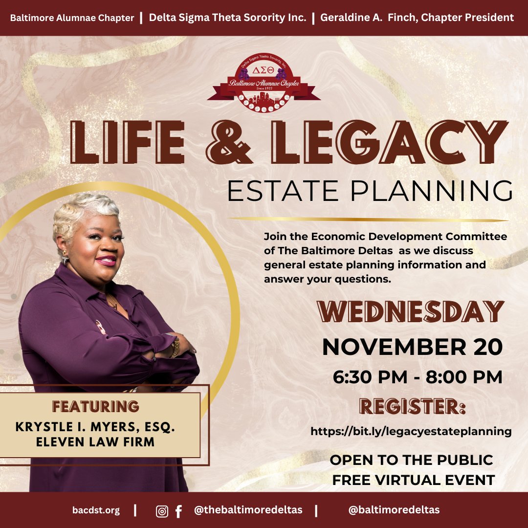 Baltimore Alumnae Chapter of DST, Inc. tweet media