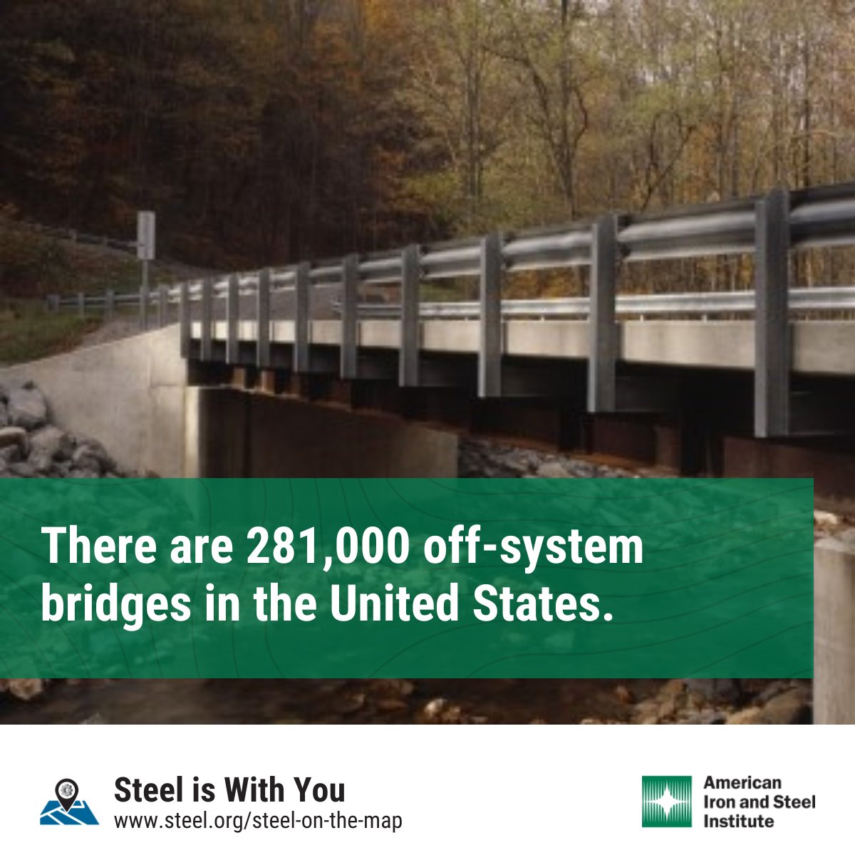 Steel is essential for our nation’s infrastructure and vehicles. It’s crucial for building bridges, roadways, and more. On road trips, you likely cross an off-system bridge, most of which are known as short-span steel bridges.  Learn more:  ow.ly/rOEj50U2ttj #SteelSustains