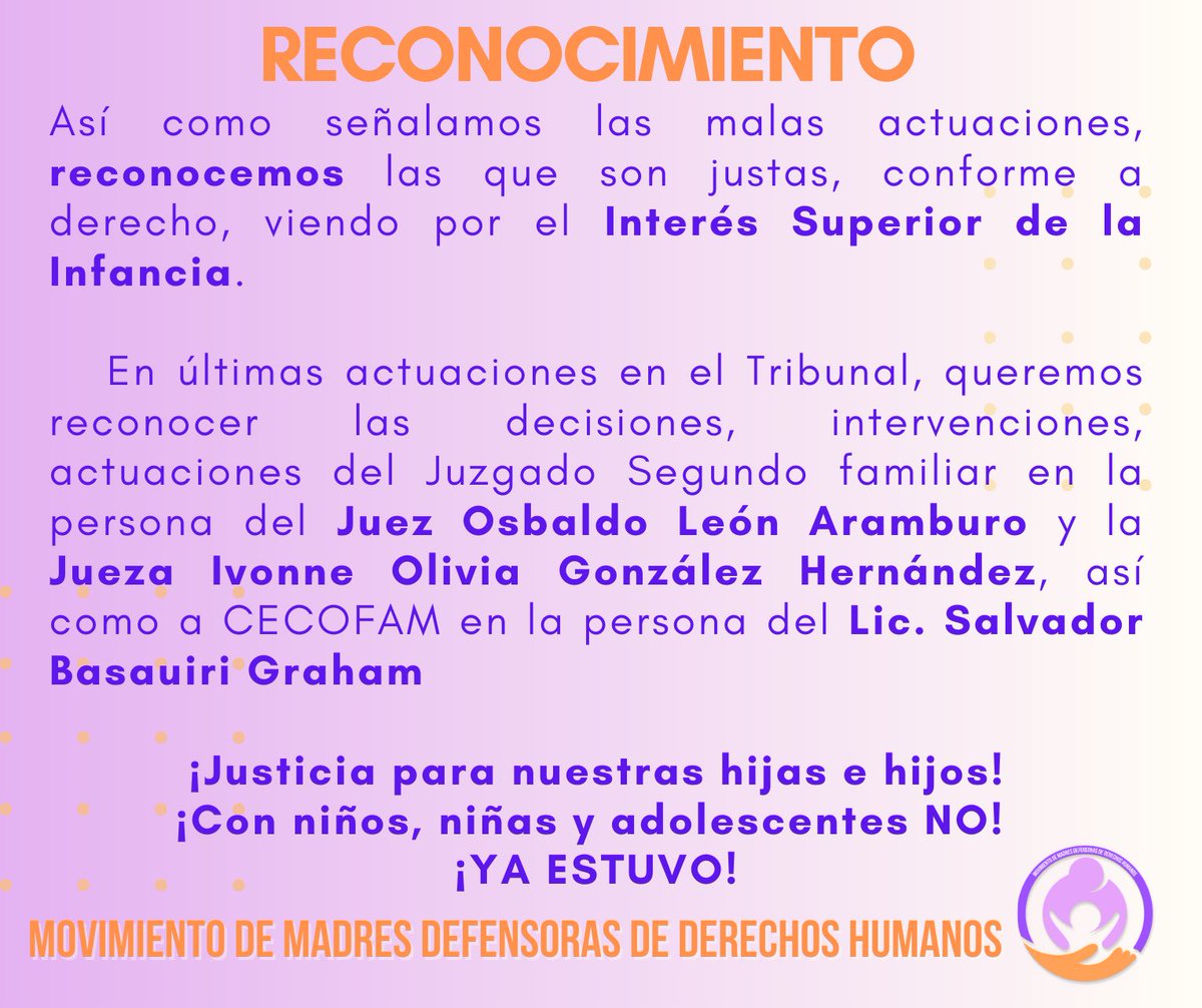 MMDDHHMx's tweet photo. No sólo señalamos lo injusto sino reconocemos el deber ser. ¡Por ustedes sí #votamos! Invitamos a responder la Encuesta Nacional de Personas Juzgadoras ➡️➡️ https://t.co/pjdwVnrFWW @AGBonillaS ⬅️⬅️ @EVillegasV @SCJN @PJDGO @TribunalDurango @CONAVIM_MX https://t.co/ll6kH7I7vD