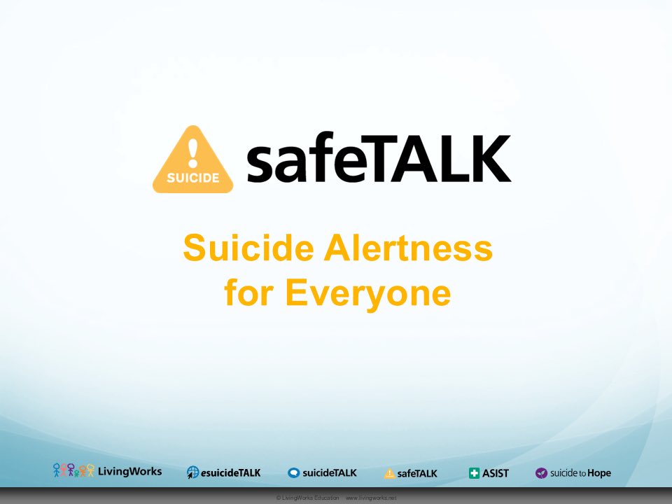 Learn how to recognize a person with thoughts of suicide and connect them with resources that will help them choose to live from 3-7 p.m. Nov. 12 in the Mountainlair, Shenandoah Room.

Register here: wvu.qualtrics.com/jfe/form/SV_0f…