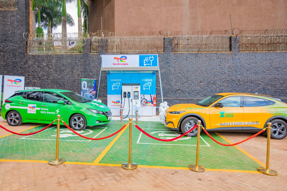 TotalEnergiesUG's tweet photo. ICYMI: We've electrified the future!

On Wednesday, we launched our FIRST PUBLIC ELECTRIC VEHICLE CHARGING STATION at Wampewo Service Station, in partnership with Green Hub Kampala!

This milestone marks our commitment to: Renewable energy decarbonized transportation, cleaner air and Sustainable mobility.
#TotalEnergies