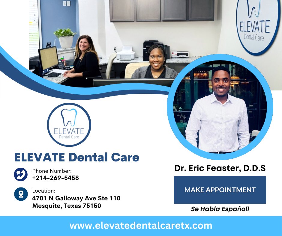 CWHarrisChicago's tweet photo. We are proud to handle the marketing for Elevate Dental Care in Mesquite, Texas!
For any of our friends in the Mesquite, Texas area: 
If you are looking to use your dental benefits before they expire at the end of the year, call Elevate and schedule an appointment!
214-269-5458! https://t.co/lgjUlwK2Pe