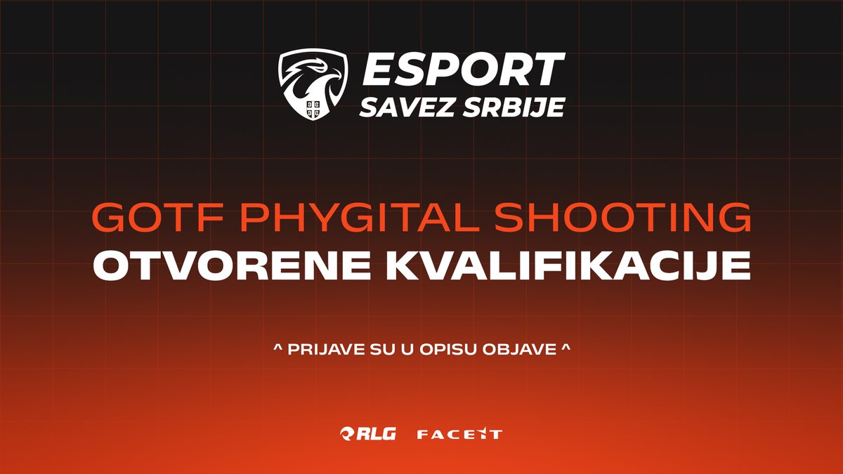 Predstavljaj Srbiju na Phygital Tactical Shooting-u 2025. u #Dubai i juri nagradni fond od 0.5 miliona €! Budite baš vi ta ekipa koja će predstavljati Srbiju u gorepomenutoj disciplini u okviru "Games of the Future" event-a!

Open Kvali: 9.11.-10.11.
Closed Kvali: 30.11.-1.12.👀