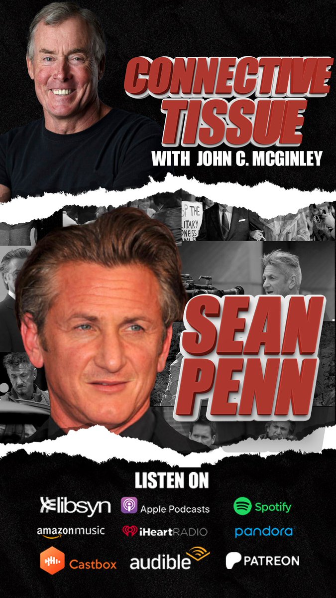 Today! <a href="/JohnCMcGinley/">John C. McGinley</a> special guest on the podcast is none other than #seanpenn . Don't miss this mind blowing episode!