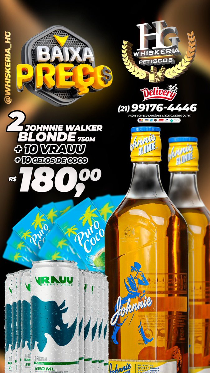 NOSSA PROMOÇÃO DA SEMANA 
NÃO PERCA ESSA OPORTUNIDADE !!

NOSSO DELIVERY ON LINE ✅
(21) 99176-4446 
Faça contato e peça sem sair de casa 

Nosso link de pedido 👇🏾 👇🏾👇🏾

contatei.com.br/loja/hgwiskeria