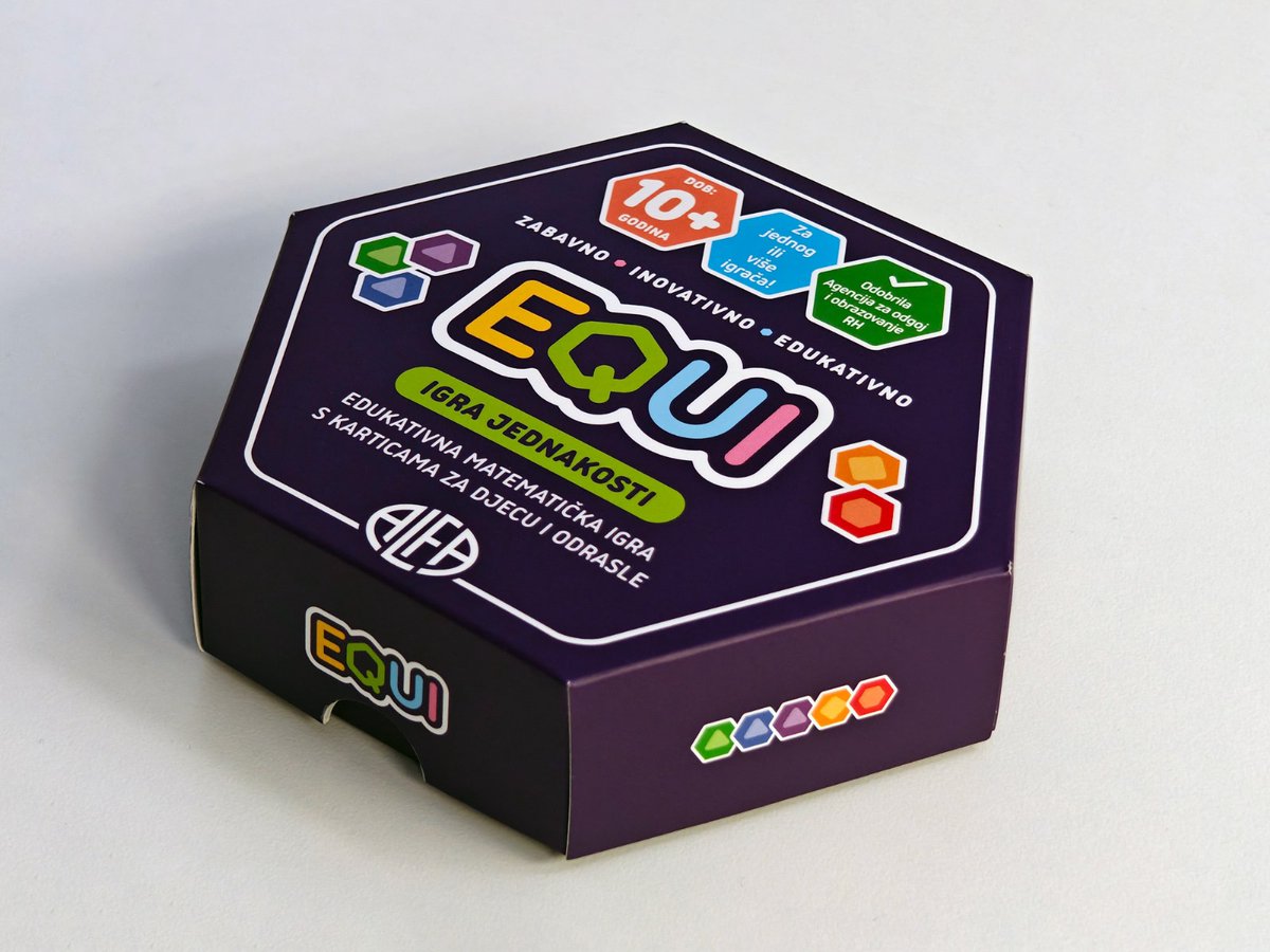 EQUI je edukativna igra koja je svojom jednostavnošću vrlo primjenjiva u nastavnom procesu, ali i za igranje kod kuće. 
Dostupna je putem webshopa: lnkd.in/esCbBXhy
#mathed #mathgames #teachmath #math #boardgames #equi