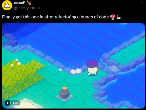 I really wanna try getting some nice grass working with my UI—I think it would help me get a better idea of where I'm going. I’m going for a chunky, chibi-style look for the grass blades because I love that cutesy vibe! 

<a href="/chickysprout/">cocefi 🍗</a> Created what im using as a refrence.