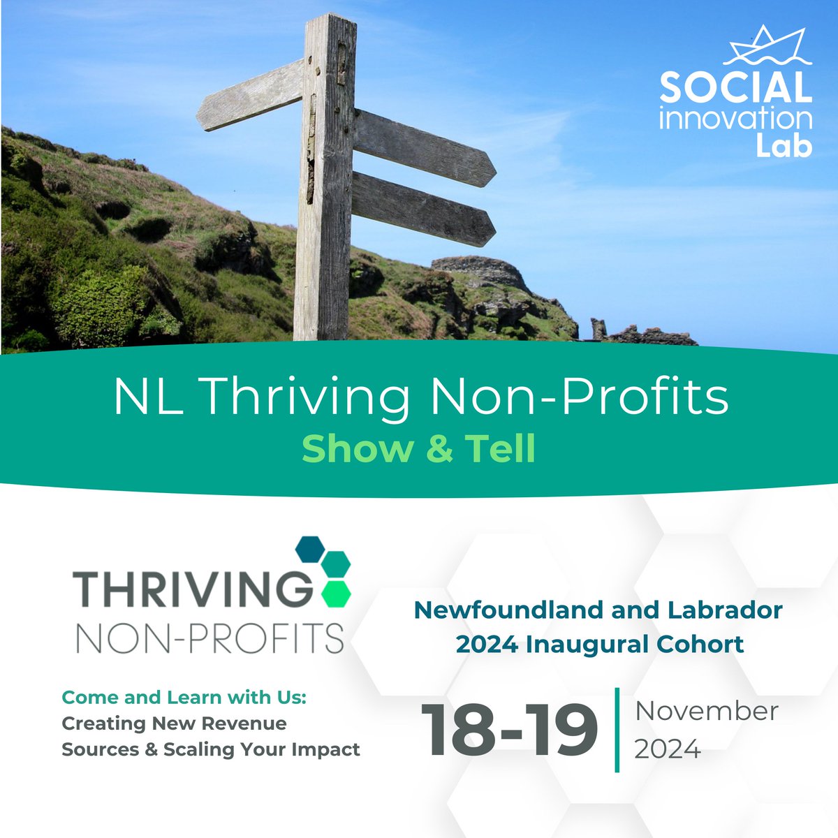 NLSocialInnoLab's tweet image. ✨ Join us Nov 18-19 for a two-part event!

🎉 Nov 18, 6-9 PM: Fireside chat &amp;amp; celebration of the NL Thriving Non-Profits Program
🍽️ Nov 19, 8:45 AM-12 PM: Brunch + sustainable revenue insights at Admiralty House
📲 Register now! shorturl.at/8CLHn

#NLThrivingNonProfits