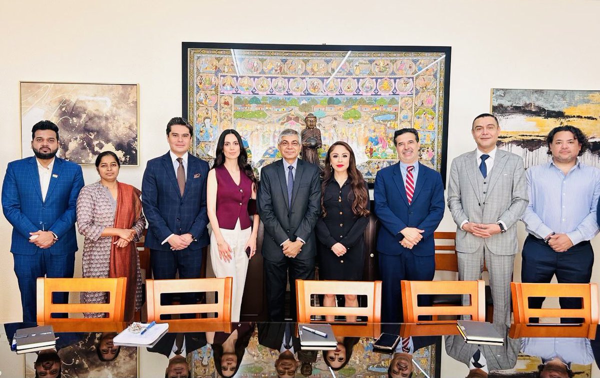 Had a productive meeting with H.E. Ms. Paola Longoria <a href="/paolongoria/">Paola Longoria Lopez</a> , Hon’ble Deputy &amp; President of the Sports Commission at the Chamber of Deputies <a href="/Mx_Diputados/">H. Cámara de Diputados</a> . Discussed avenues to strengthen India-Mexico sports collaboration and shared aspirations for promoting sports and