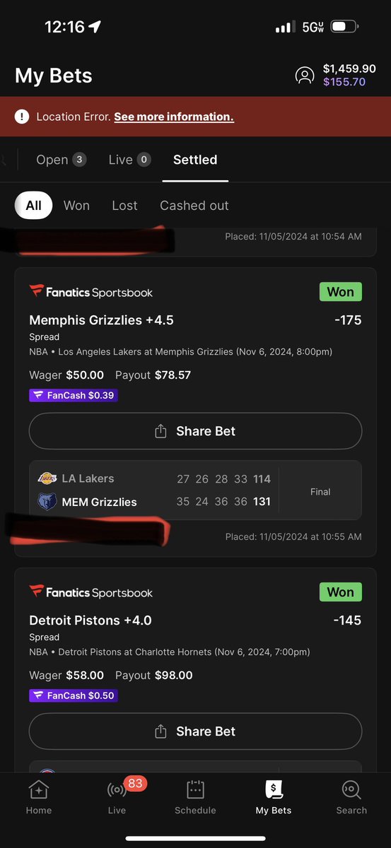BrEVttR's tweet photo. 3)  Main lines
While Fanatics limits most bets (like all player props, quarter/half bets, etc) to $10, we can find plenty of +EV main line spread and total bets on @OddsJam with higher limits. https://t.co/cMVKUfMbAI