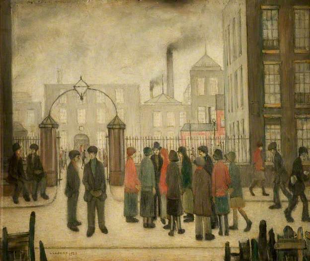ArtsKeele are passionate about sharing and getting people to engage with Keele University’s Art Collection!  

Currently on loan to The Bowes Museum is a painting by L.S. Lowry; The Mill Gates, 1928, oil on canvas.
thebowesmuseum.org.uk/exhibitions/ki… 
@thebowesmuseum
@artuk
@keeluniversity