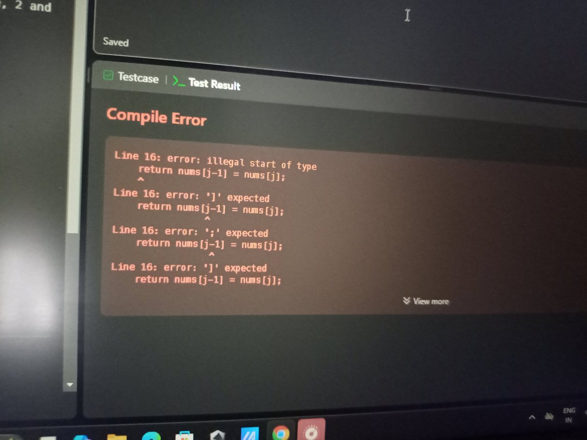rishabhgiri024's tweet image. ✅ Solved LeetCode problem #912 and leveled up my sorting skills with insertion sort! Big thanks to @kunalstwt for the awesome explanation in his DSA series on YouTube.#Day1
#100DaysOfCode #Java #DSA #CodingJourney #LeetCode