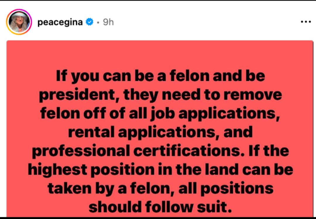 Felony convictions should not bar you from any job, and I'm glad we now all agree.