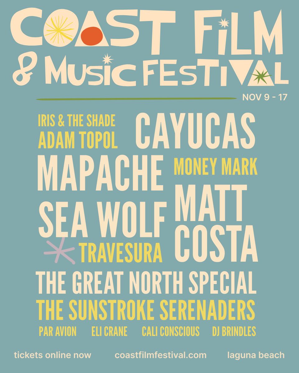 Performing solo at the <a href="/Coastfilm_/">Coastfilmfestival</a>  next week. Tix here: tr.ee/U7b-rp8sTg