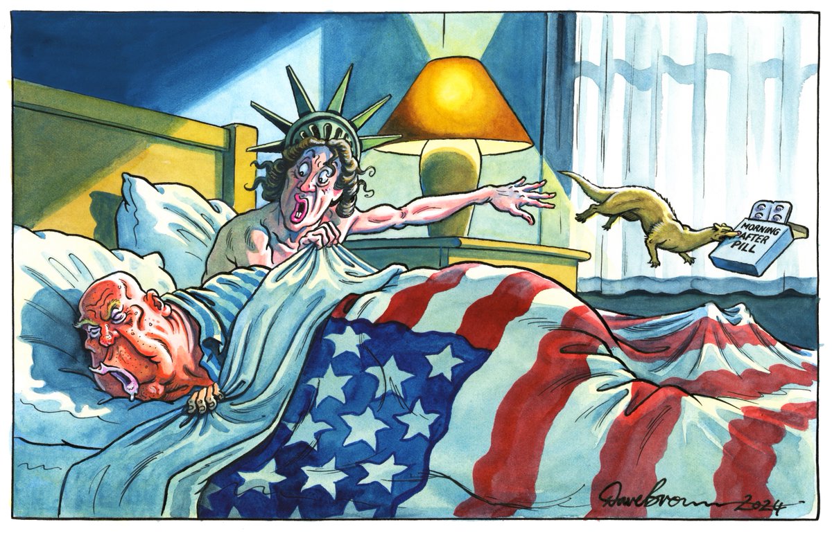 DaveBrownToons's tweet image. Tomorrow's @Independent cartoon... #Trump #USElection2024 #PresidentialElection2024 #Liberty #ReproductiveRights #AbortionRights #WomensRights #TrumpIsUnfitForOffice