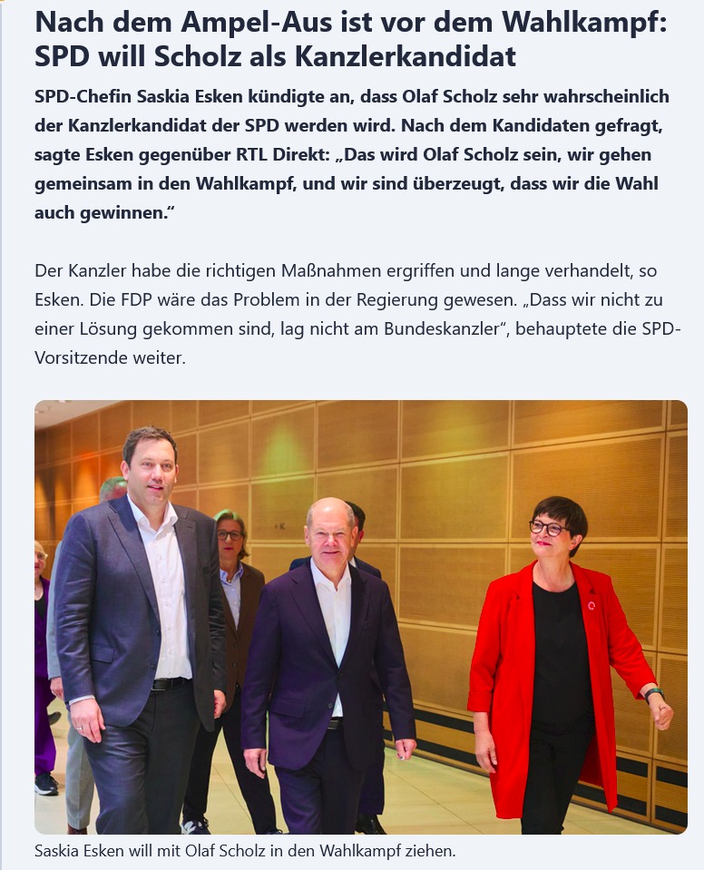 SandraKMeier's tweet photo. Saskia Esken:
"#Scholz wird Kanzlerkandidat und wir sind überzeugt, dass wir die Wahl auch gewinnen."
#Paralleluniversen #ScieneFiction https://t.co/2AmWXgNt89