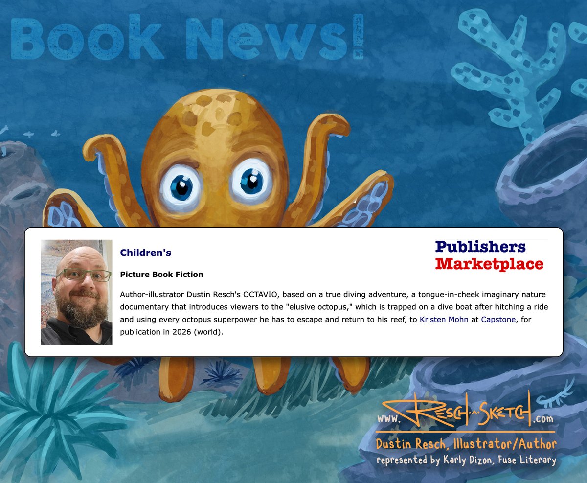 reschasketch's tweet image. This is a weird time to have good news, but I have good news!  This story has been 7 years in the making, and it&apos;s finally going to make its way out into the world as a real live children&apos;s picture book!  It should hit the shelves in Spring 2026, and be available everywhere!