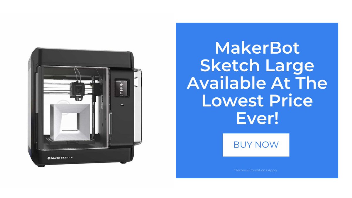 CAD_Micro's tweet image. Get a head start on Black Friday with an incredible deal on the @makerbot Sketch Large! 🎉
The #MakerBot Sketch Large is now available at its lowest price ever 🤑 Grab yours before stock runs out, and start printing bigger, better, and faster 👉 okt.to/gJG1St
#cadmicro