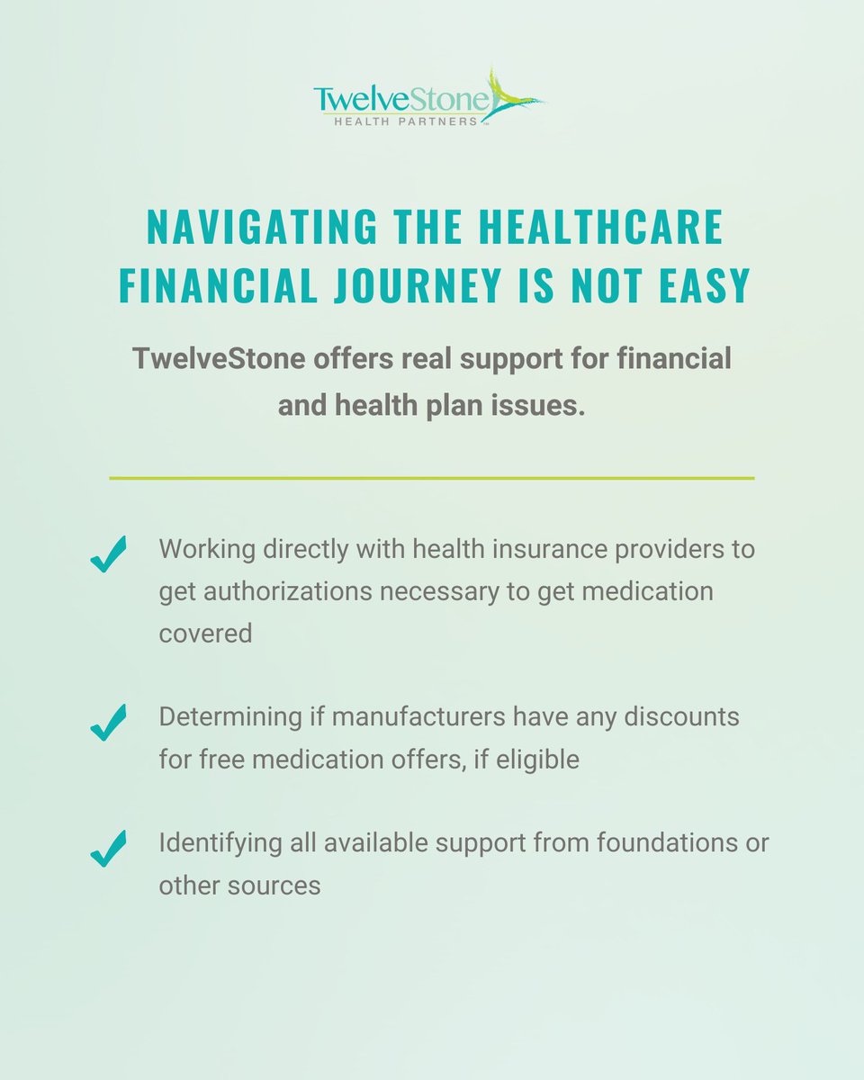 12stonehealth's tweet photo. Navigating the complexities of healthcare can be overwhelming, but you're not alone.

At TwelveStone, our goal is to ease your financial and logistical burdens, so you can focus on what truly matters—your health and well-being.

#ChronicCare #Infusion #12Stone https://t.co/Tk50TPIfZ2