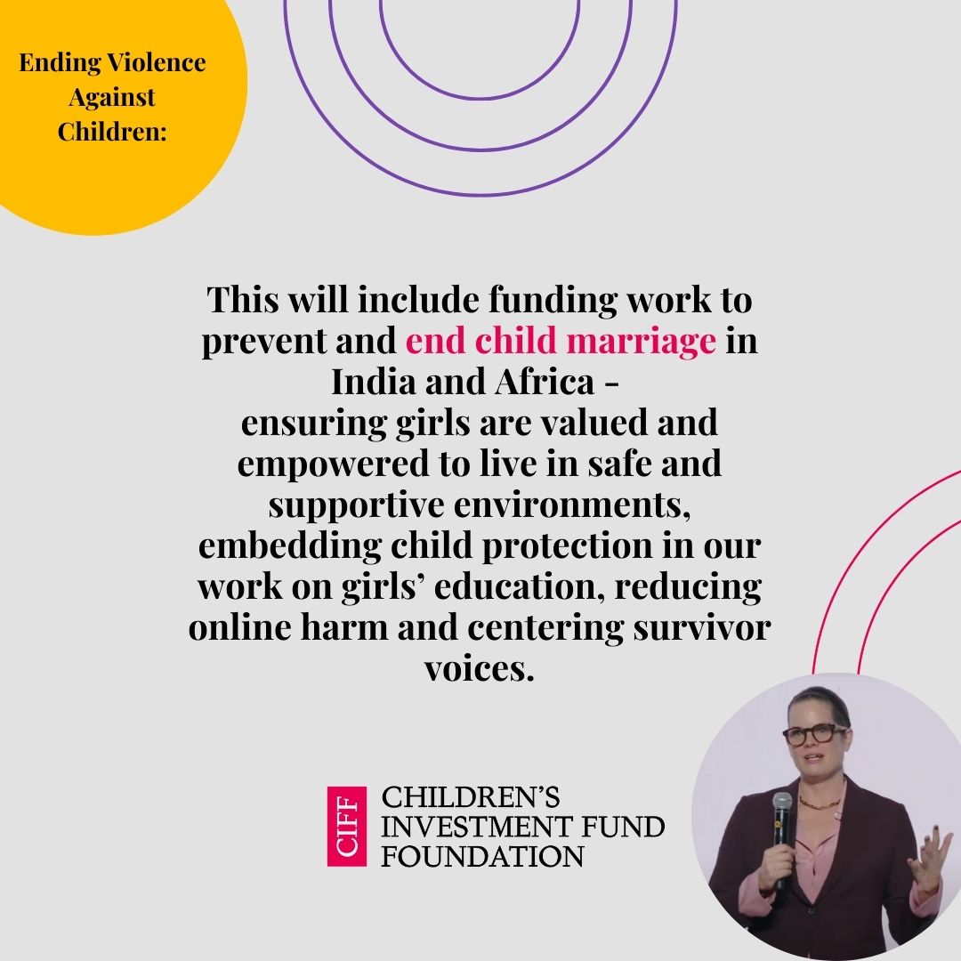 The Children's Investment Fund Foundation (@ciffchild) on Twitter photo 📣Today, CIFF’s CEO, <a href="/katehamptongray/">Kate Hampton</a>, announced a $125 million commitment to ending violence against children over the next 5 years.
It is the responsibility of all of us to protect our children from harms and cultivate a safe, equal and healthy world🌍 📣Today, CIFF’s CEO, <a href="/katehamptongray/">Kate Hampton</a>, announced a $125 million commitment to ending violence against children over the next 5 years.
It is the responsibility of all of us to protect our children from harms and cultivate a safe, equal and healthy world🌍