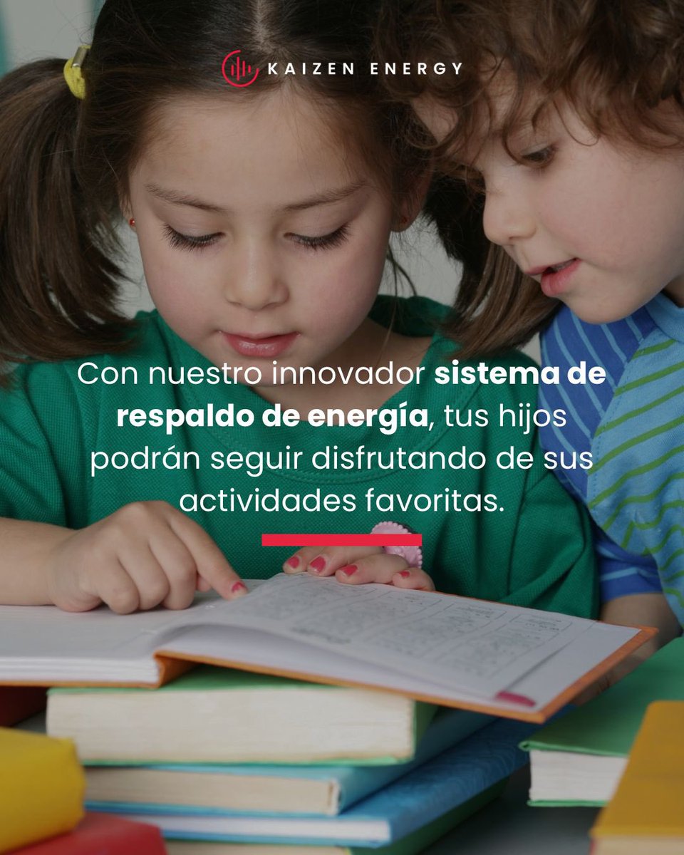 Con Kaizen Energy, un corte de luz no detendrá sus momentos de aprendizaje y juego.🧩🎨🖌️📚

Nuestro sistema de respaldo de energía #HUAWEI asegura que tus hijos siempre puedan disfrutar de sus actividades favoritas.

¡Contactános para más información! 

📲0982 668 485