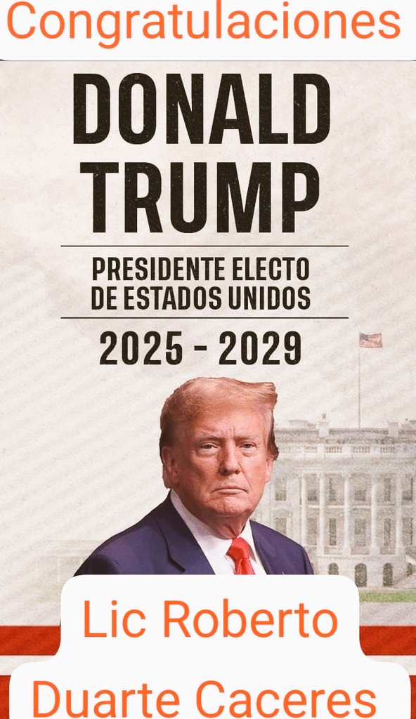 EXCELENTE ELECCIÓN CONGRATULACIONES AL PUEBLO DE LOS EEUU
