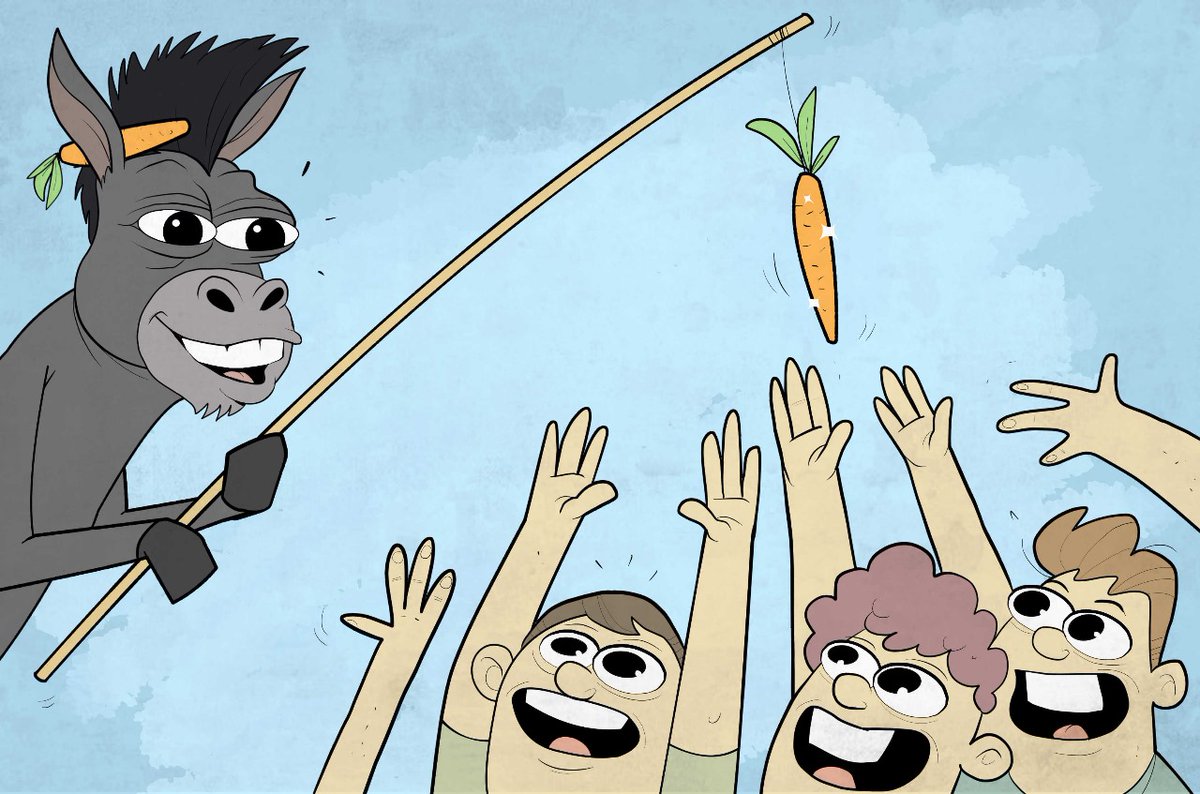 Get $DONKE before we pull out the carrot on the stick 🥕🎣. 

💸  CA: 9t31CoUG4Xb77AW5exQhQtGy3Kz2MPrNifno6tbJzRTn 💸 

#Solana #memecoins #supercycle #100xGems